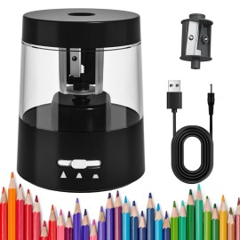 Zmol Electric Pencil Sharpener for Colored Pencils Auto StopElectric Pencil Sharpen