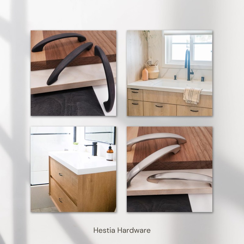 HESTIA HARDWARE 5 Pack | Oil Rubbed Bronze Dresser Handles