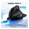 Delux Mouse Ergonómico, Pantalla Oled, Rueda De Pulgar, Rgb