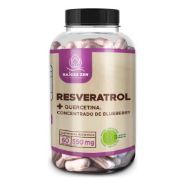 Resveratrol Vegano Quercetina  Concentrado de Blueberry Antioxidante Sper Premium Races Zen 60 Cpsulas                                                