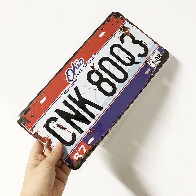 Panguru 2 Pieces Prop License Plates from Supernatural, Metal Stamped