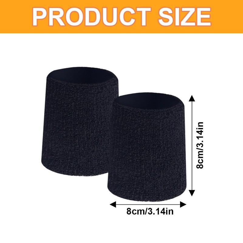 2 Pack Sweatbands, Wrist Sweatbands, Fitness Arm Sweatbands, Absorbent Wrist