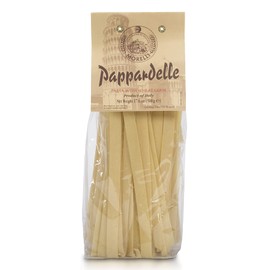 Morelli Organic Pappardelle Pasta Noodles - Imported Pasta from Italy, Wide pappardelle Noodles, Gourmet Italian Durum Wheat Salomina with Wheat Germ - 17.6oz (500g) - Pack of 1