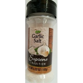 Supreme Tradition Culinary Garlic Salt Seasoning 6.52 oz (183g) Flip-Top Shaker