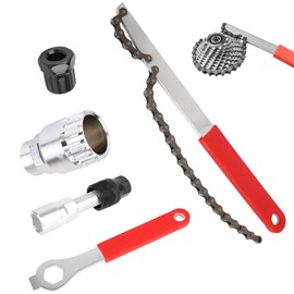 AUSYIWI Bicycle Tool with Chain/Sprocket Key/Freewheel Key, Mountain Bike Racing Bike Chain Tool Kit