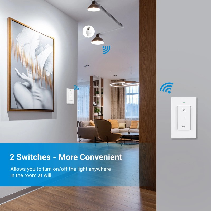 DEWENWILS Remote Control Light Socket, Mounted Wireless Light Switch 100FT