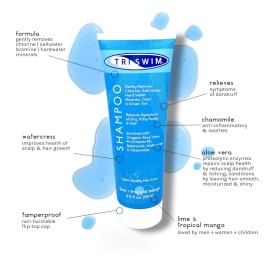 TRISWIM Chlorine Removal Swimmers Shampoo Moisturizing Repairing Hair, 8.5 fl.oz