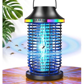 Bug Zapper Outdoor Cordless, 2026 Upgraded 4200V Electric Mosquito Zapper 5 in 1 Rechargeable Bug Zapper Outdoor Waterproof with 5000mAH Battery, Portable Fly Zapper Insect Zapper for Patio Camp