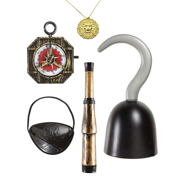 W WIDMANN MILANO Party Fashion 8214K - Piraten Zubehörset, Kaken,