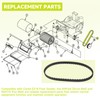 Cutetool 50916A 50917A Belts Sets Suitable for Clarke EZ-8 Floor