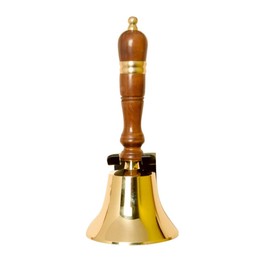 "ARSUK School Hand Bells Brass plated Shiny And Heavy Product For long Term Use (4" Solid Brass)", 1049