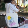 SKAPADORO, Canvas Zip Tote - 100% Cotton, Ecofriendly Printed Tote