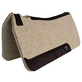 CHALLENGER Pony Western Contoured Wool Felt Moisture Wicking Saddle Pad Cream 39RT06CRP