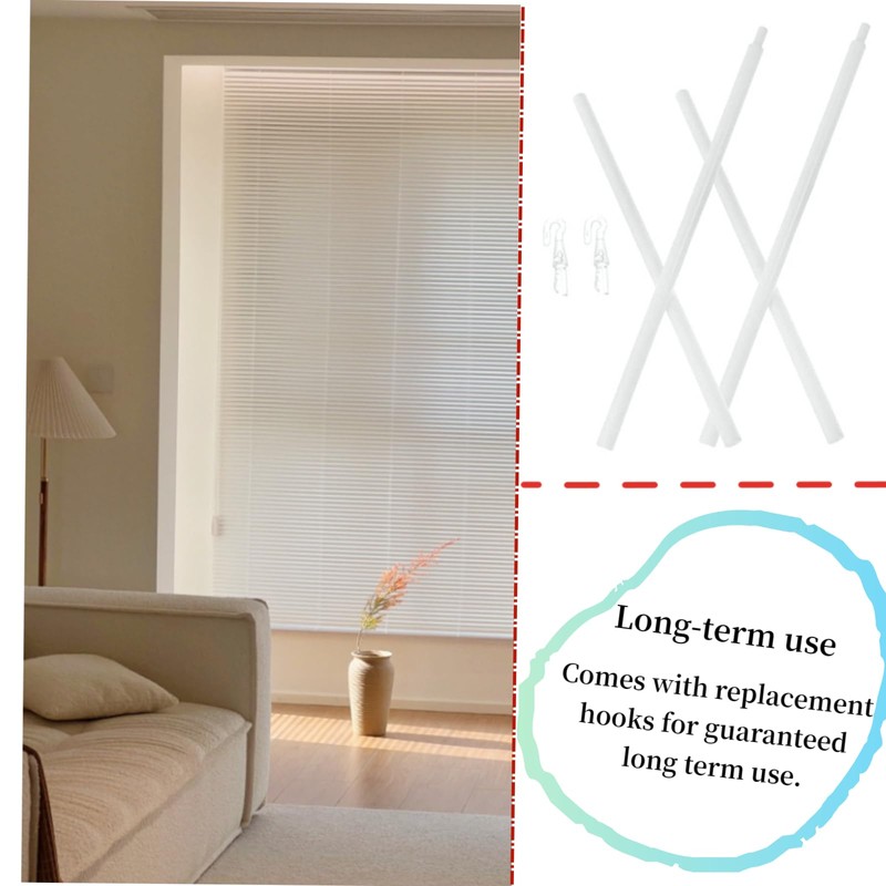 24 Inch Horizontal Window Blind Wand Replacement with Hook Plastic