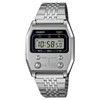 Casio A1100D-1D Digital Silver Strap Unisex Adult Watch, Gray Dial,