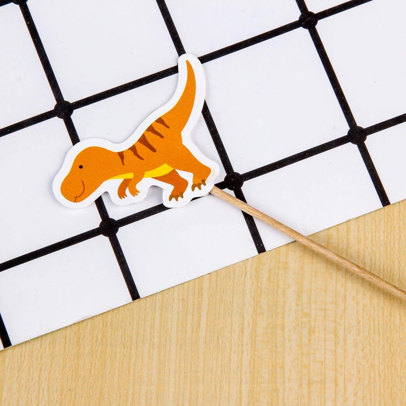 50 piezas de decoración de dinosaurios para cupcakes, diseño de