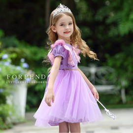 [FORPEND] DS02 Princess Dress Costume, For Children, 90, 100, 110, 120, 130, Princess Dress, Halloween, Party, Birthday, Children's Clothing, purple