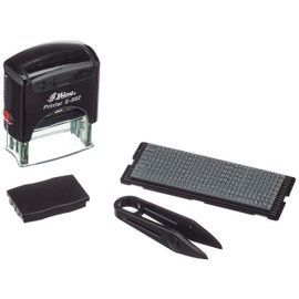 Shiny S-882 Self-Inking DIY Text Stamp Upto 3 Lines of Text 4mm Character Height,Blue