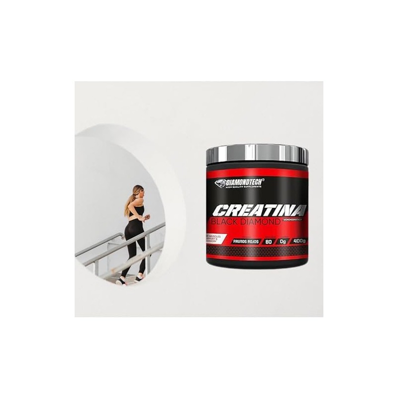 Creatina Monohidratada Black Diamond 400grs 80servicios Diamondtech (NATURAL)