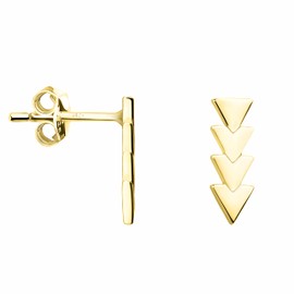 SOFIA MILANI - Women's Earrings 925 Silver - Arrow Stud Earrings, Yellow Gold, No Gemstone