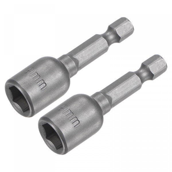 uxcell Quick-Change Nut Driver Bit, 1/4" Hex Shank 9mm Magnetic