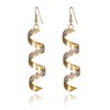 Anmpab Boho Spiral Earrings for Women Gold Silver Metal Wave
