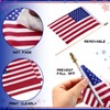 150 Pcs Small American Flags on Stick, 8 x 12