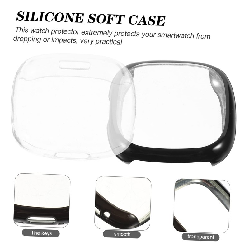 jojofuny 2pcs TPU Watch Case Cover for Full-Coverage Smartwatch Protector