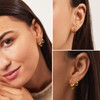 Poxtex Gold Hoop Earrings Set for Women, 14K Small Huggie