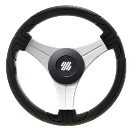 Uflex Ustica 13" Steering Wheel - Black - Polyurethane w/Silver Spokes  X62 Hub