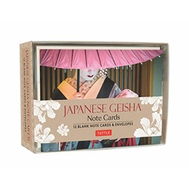 Japanese Geisha Note Cards: 12 Blank Note Cards & Envelopes (6 x 4 inch cards in a box)
