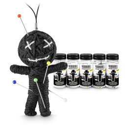 Pack of 5: Voodoo Doll in Tin | Funny Mini Voodoo Doll to Go | Work World Voodoo Doll | Imaginary Penalties for "Beloved" Chefs, "sympatic" Colleagues and Other "Favourite People" at Work