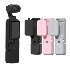 BRDRC Pocket 3 Silicone Cover, Protective Case Lens Protector Scratch-Resistant Sleeve Skin Compatible with DJI OSMO Pocket 3 Accessories(Black)