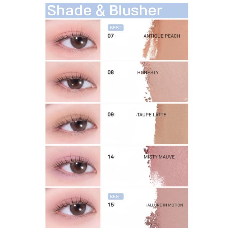 HINCE Single Eyeshadow 1.7g [Milky Soap Collection], Color:14 Misty Mauve