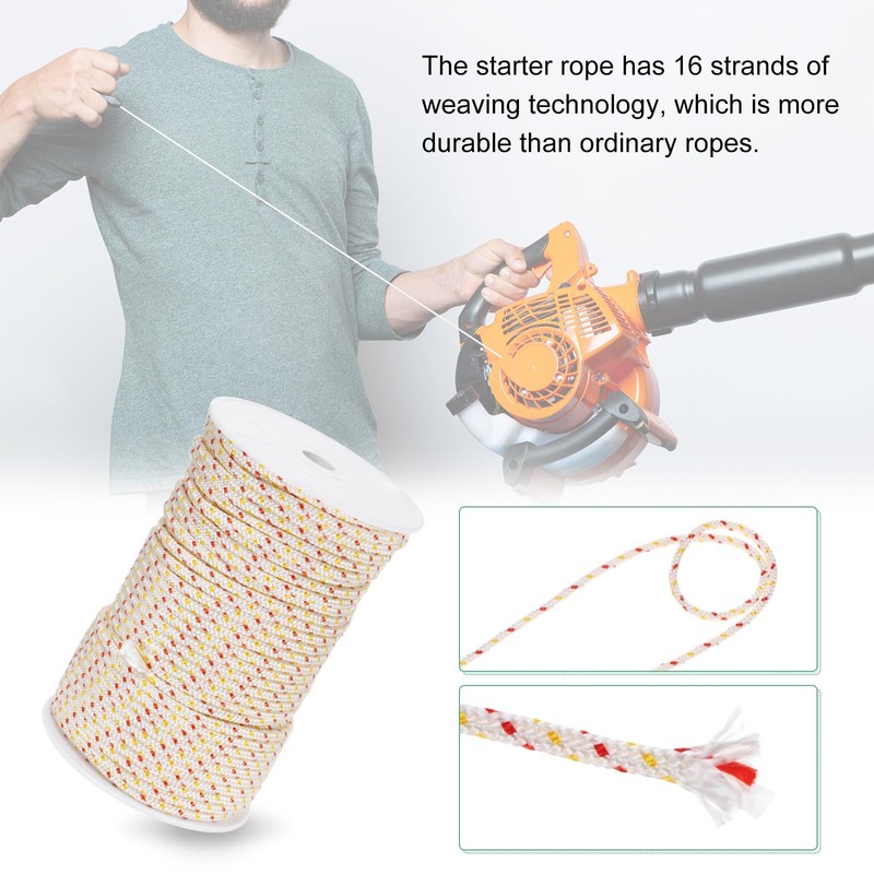 Recoil Starter Rope Pull Cord 4mm 50m Pull Starter Rope