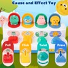 Montessori Cause and Effect Toy 6-12 Months, Baby Push Button