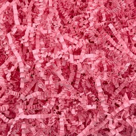 Crinkle Cut Paper Shred Filler, Raffia Paper Shredded Paper Stuffing for Gifts Wrapping Baskets Box Filling Easter Party Supply (Pink)