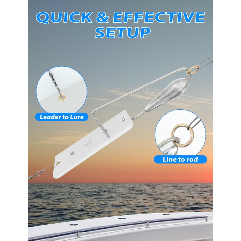 BLUEWING Fishing Planer Heavy-Duty Trolling Planer with Stainless Steel Blade