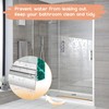 25" Shower Door Drip Rail with Sweep for Chrome Framed