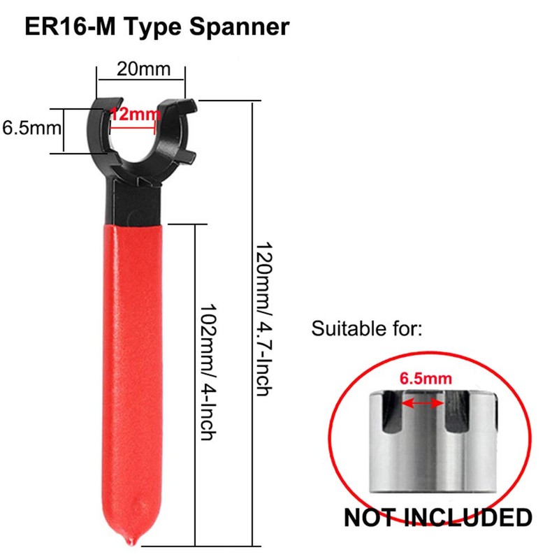 Gasea 2pcs ER16 ER20 M Type Collet Chuck Clamping Spanner
