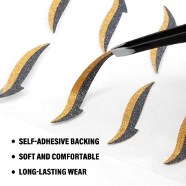 GEUUFEA Glitter Eyeliner Stickers, Eye Line Strip Sticker, Adhesive Eyeliner Stickers, Instant Eyeliner Stickers, Waterproof Eyeliner Makeup Stickers for Eyes Dress Up