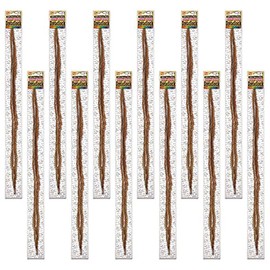12 Pcs 100% Natural Homemade Hair Wool Dreadlocks 43 Inch Multicolor Mixed DIY Braiding Extensions Accessories (Earth)