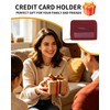 BNMBQKL Credit Card Holder Wallet RFID Blocking, Leather Wallet for