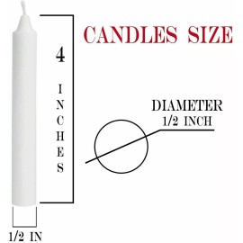 NORDICO Candlelights 120 Bulk White Christmas Tree Candles For Chime, Pyramid, Carousel- 4 x1/2 inch