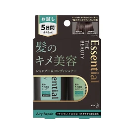 Kao Essential The Beauty Hair Beauty Shampoo & Conditioner Trial Set, Airy Repair, 1.5 fl oz (45 ml) x 2, Damage Repair, Hair Care, Smooth