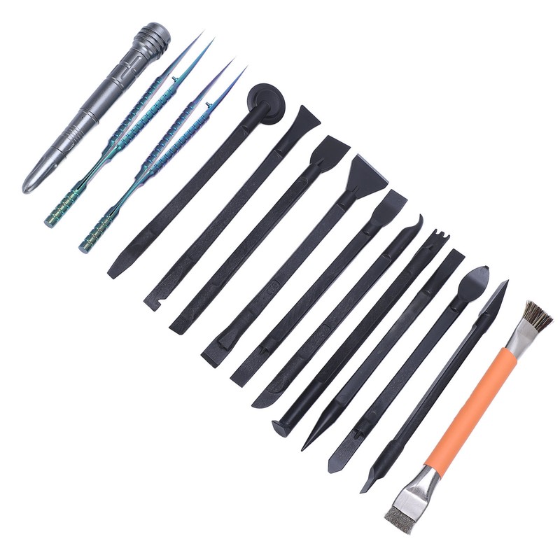 14 Pcs Electronics Repair Tool Kit Spudger Screen Breaker Brush