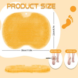 Foot Brush Shower Foot Massager (Yellow)