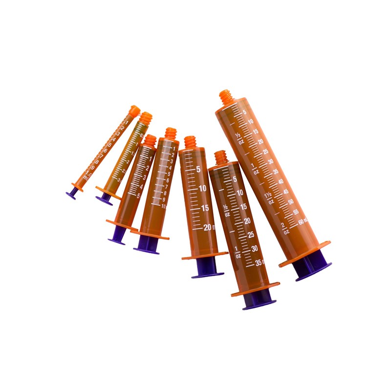 Vesco Medical ENFit Amber Syringes 3ml (Pack of 50)