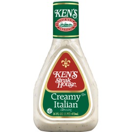 Ken's Steak House Creamy Italian Dressing, 16 Fl Oz (Pack of 3)