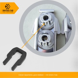 Sintrix Fab 5x Besteckkorb Klammer Halter Set kompatibel mit Miele Spülmaschine Schienen G305 G3xx. Ersatz für 09759811 1107900. Robuste Korbführung Clips für Geschirrkorb Befestigung